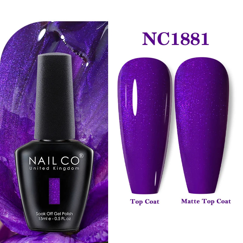 NAILCO 283Colors Gel Nail Polish Top Base Vernis Semi Permanent UV Gel Varnish Nails Art Varnish Hybrid Manicure