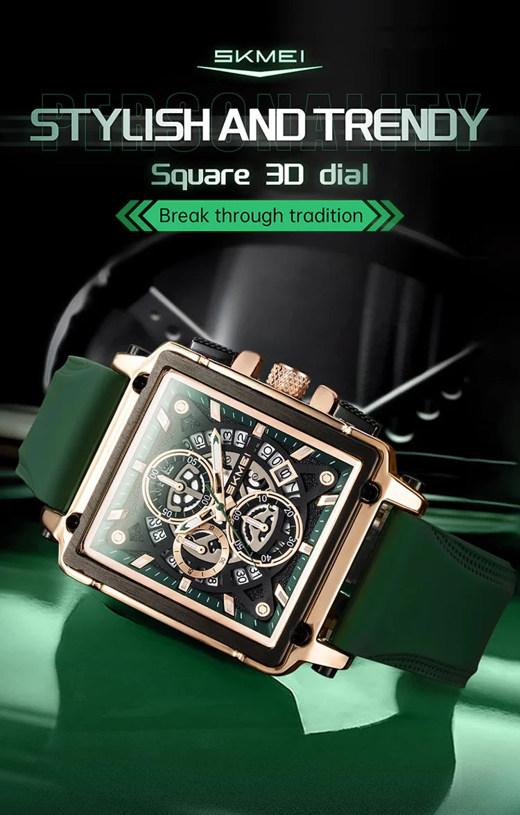 SKMEI Luxury Fashion Design Waterproof Time Clock Watches Male Fashion Cool Movement Quartz Watch For Men Women Date Wristwatch