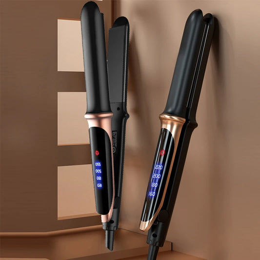 Hair Straightener 2 In 1 For Wet Or Dry Hair Electric Iron Curling Straightening Irons Smoothing Hair Styling Tools