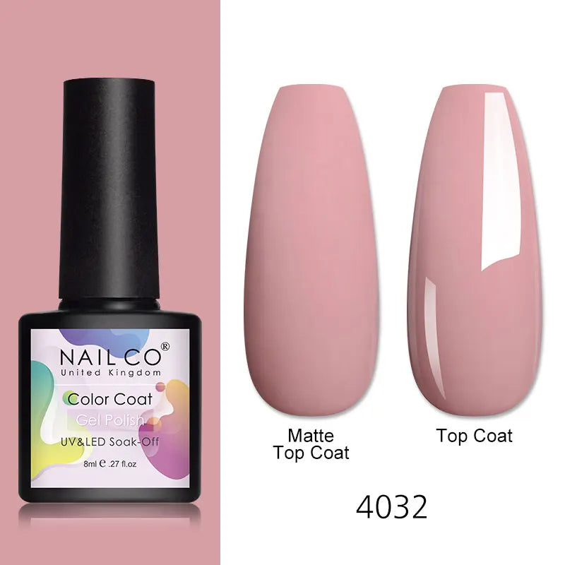 NAILCO 8ml Pink Red Colors Gel Nail Polish Nail Art Varnishes Gel Lacquer Coat LED Nails Manicure Design UV Gel Varnish Soak Off