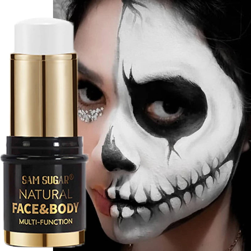 12-Colors Black White Halloween Makeup Waterproof Face & Body Paint Stick Neon Colorful Blue Green Yellow Face Paint Cosmetics