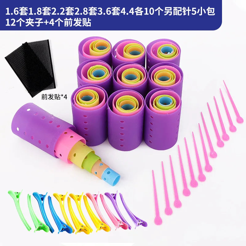 Hair Rollers Heatless Hair Curlers No Heat Hair Bangs Volume Self-adhesive Hook Loop DIY Styling Tools Set cabello бигуди