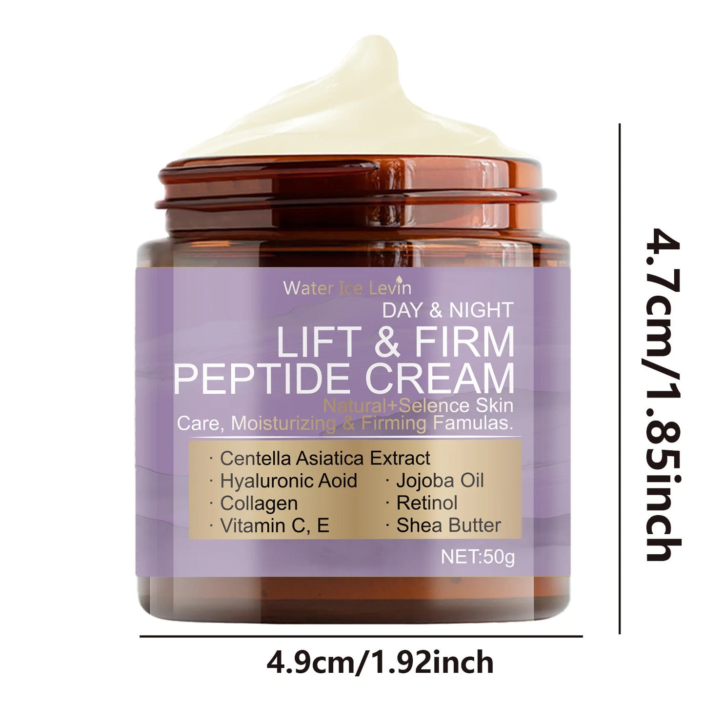 Water Ice Levin Day & Night Peptide Cream: for 24/7 Lifting & Firming With Retinol, Vitamin C & Hyaluronic Acid.