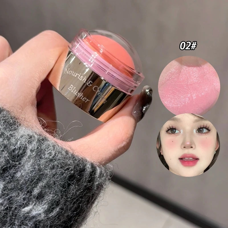 Blush Cream 6 Colors Natural Makeup Cheek Contour Lasting Matte Velvet Mousse Blush Mud Peach Cream Rouge Cheek Tint Cosmetics