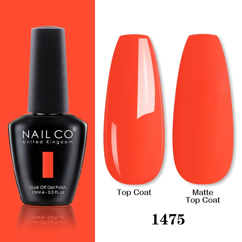 NAILCO 15ML Top coat Base coat Gel nail polish nails art Semi Permanent Lacquer Varnish Hybrid nail supplies for professionals