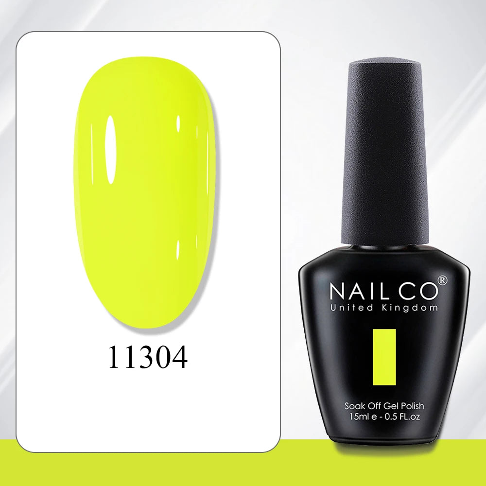 NAILCO 15ml Gel Polish Hema TPO Free Nail Art Semi Permanent UV Varnish Gel Manicure Top Coat Hybrid Gel Glue Nails Supply Ongle