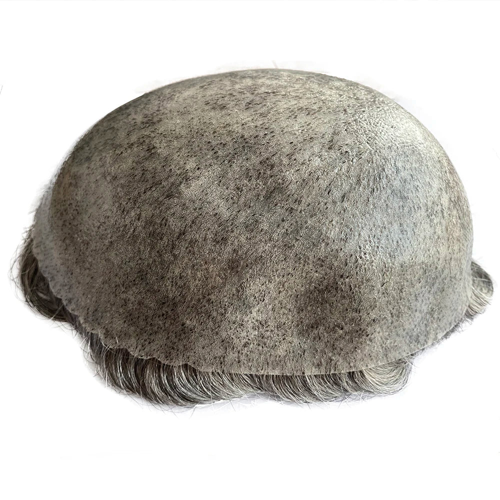 Men's Hair Replacement System - 30mm Wave Toupee with Skin Base