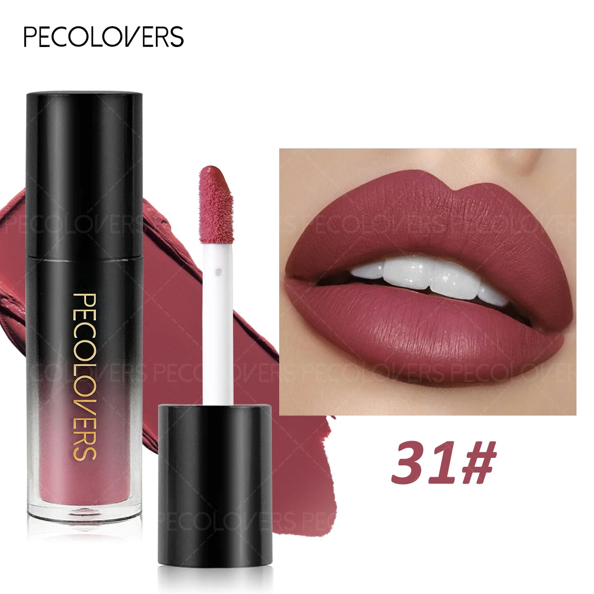Christmas 1PC Matte Velvet Liquid Lipstick - Non-Sticky Waterproof, Ideal Gift