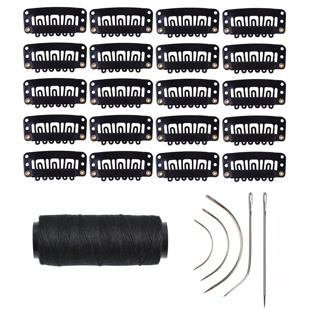 U Shaped Wig Clips Metal Snap Clips for Hair Extensions Barrette Salon Grip Pins Hair Styling Tools Accessory Tool