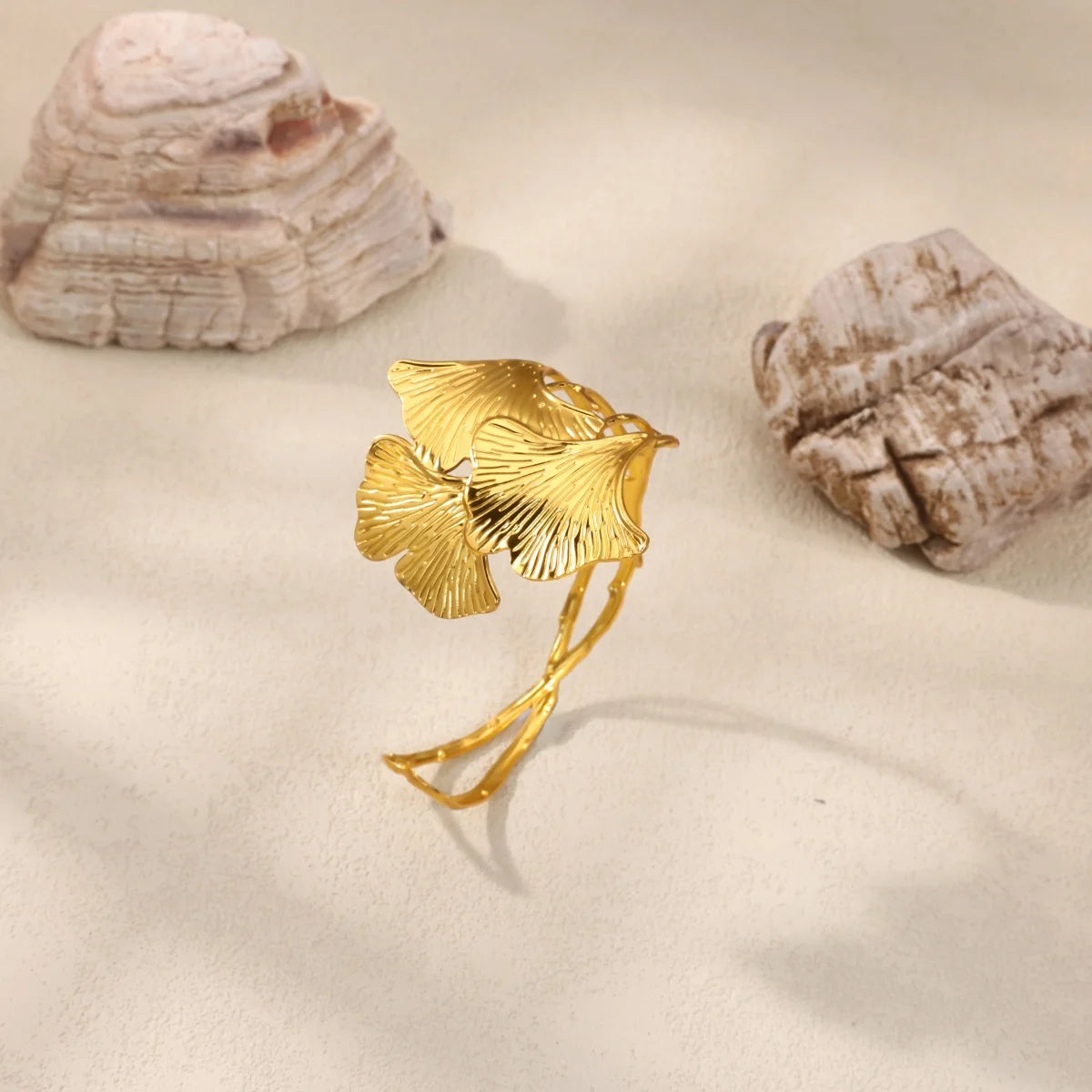 Classic Texture Geometric Open Bangle Bracelet For Women Stainless Steel Gold Color Exquisite Cuff Bracelet 2025 Hand Jewelry