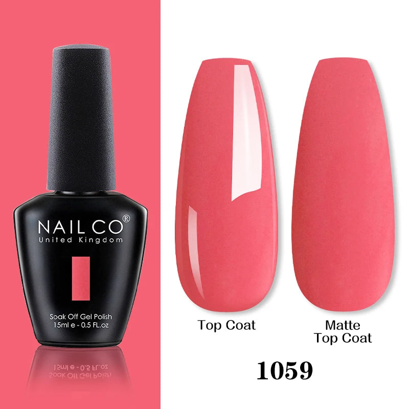 NAILCO 15ML Top coat Base coat Gel nail polish nails art Semi Permanent Lacquer Varnish Hybrid nail supplies for professionals