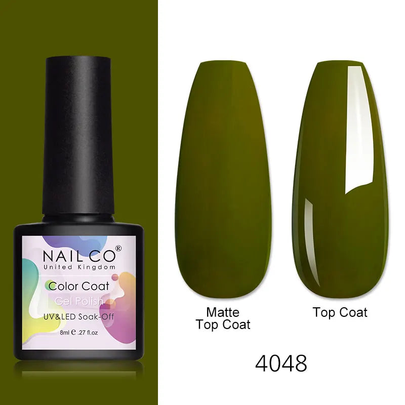 NAILCO 8ml Pink Red Colors Gel Nail Polish Nail Art Varnishes Gel Lacquer Coat LED Nails Manicure Design UV Gel Varnish Soak Off