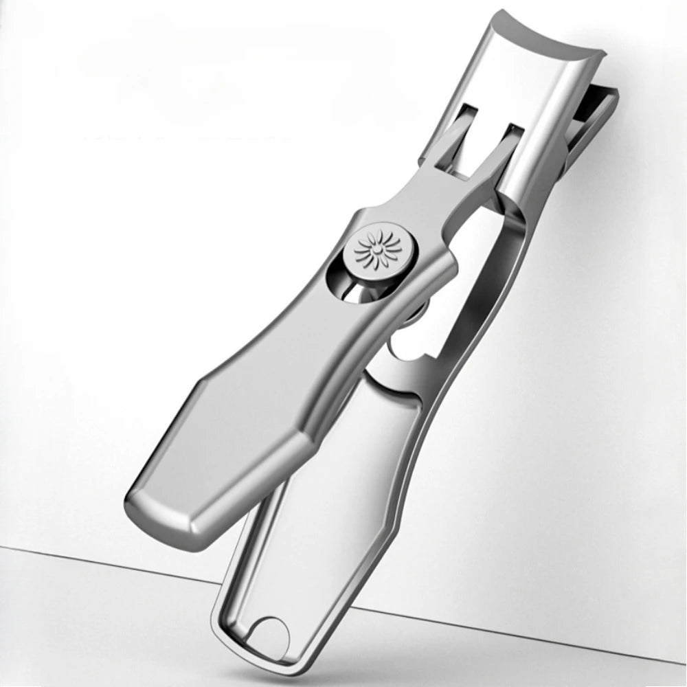 Nail Clippers Stainless Steel Wide Jaw Opening Manicure Fingernail Cutter Thick Hard Ingrown Anti Splash Toenail Scissors tools