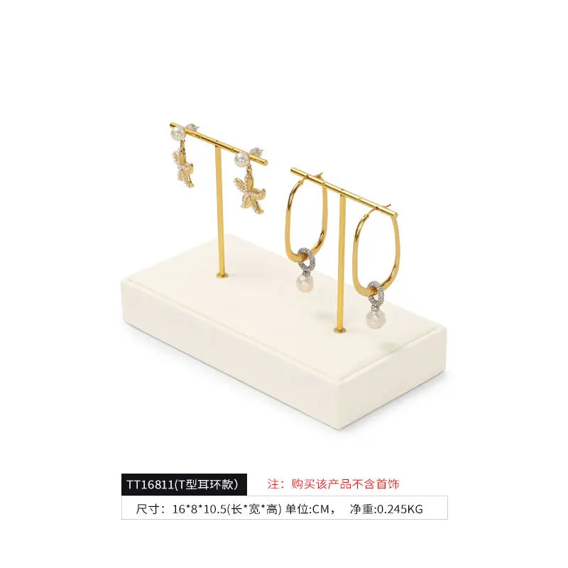 Oirlv Fashion Microfiber Jewelry Display Organizer Props Ring Pendant Necklace Holder Jewelry Rack Display Stand Sets Showcase