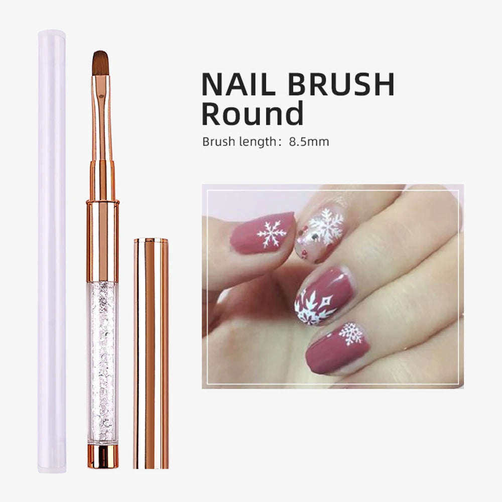 Nail Art Acrylic Liquid Powder Carving UV Gel Extension Builder Painting Brush Lines Liner Drawing Pen Manicure Tool Born Pretty