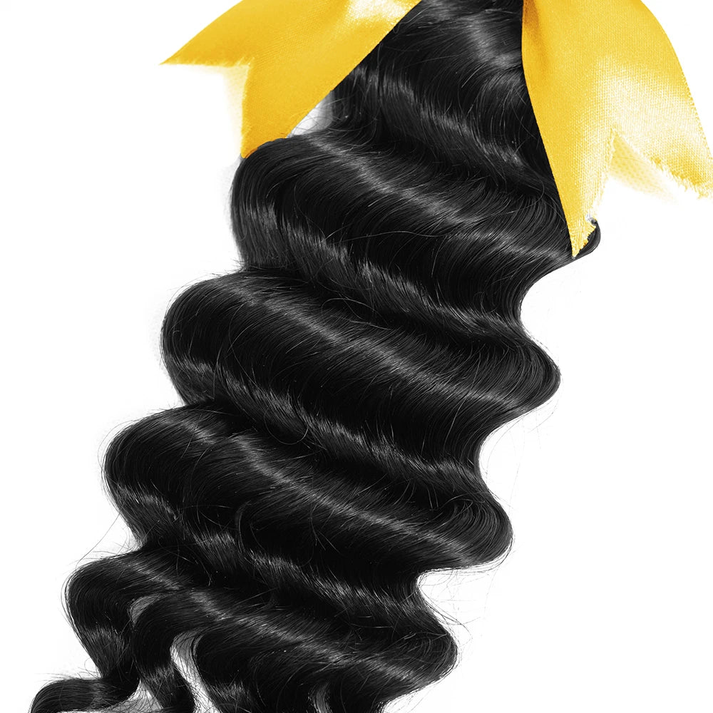 Brazilian Curly Human Hair Weave Bundles Loose Deep Wave 3 4  Remy Hair Bundles 30 32 34 36 Inch Hair Extensions Double Drawn