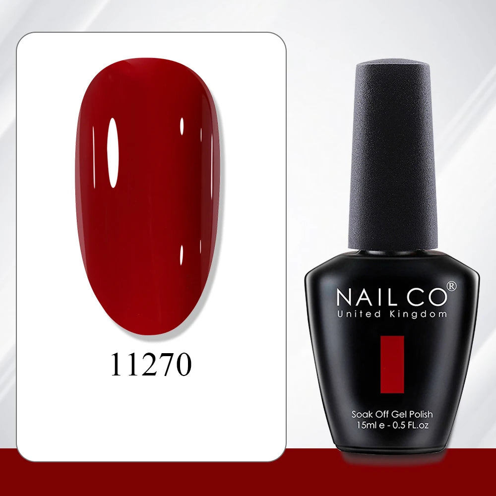 NAILCO 15ml Gel Polish Hema TPO Free Nail Art Semi Permanent UV Varnish Gel Manicure Top Coat Hybrid Gel Glue Nails Supply Ongle