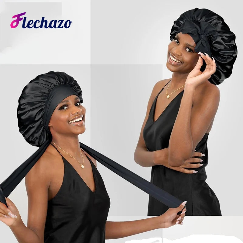 100 Mulberry Silk Hair Bonnet Personalize Logo Satin Sleeping Cap 10-50Pcs Wholesale Overnight Hair Protect Bonnets Anti-Frizzy