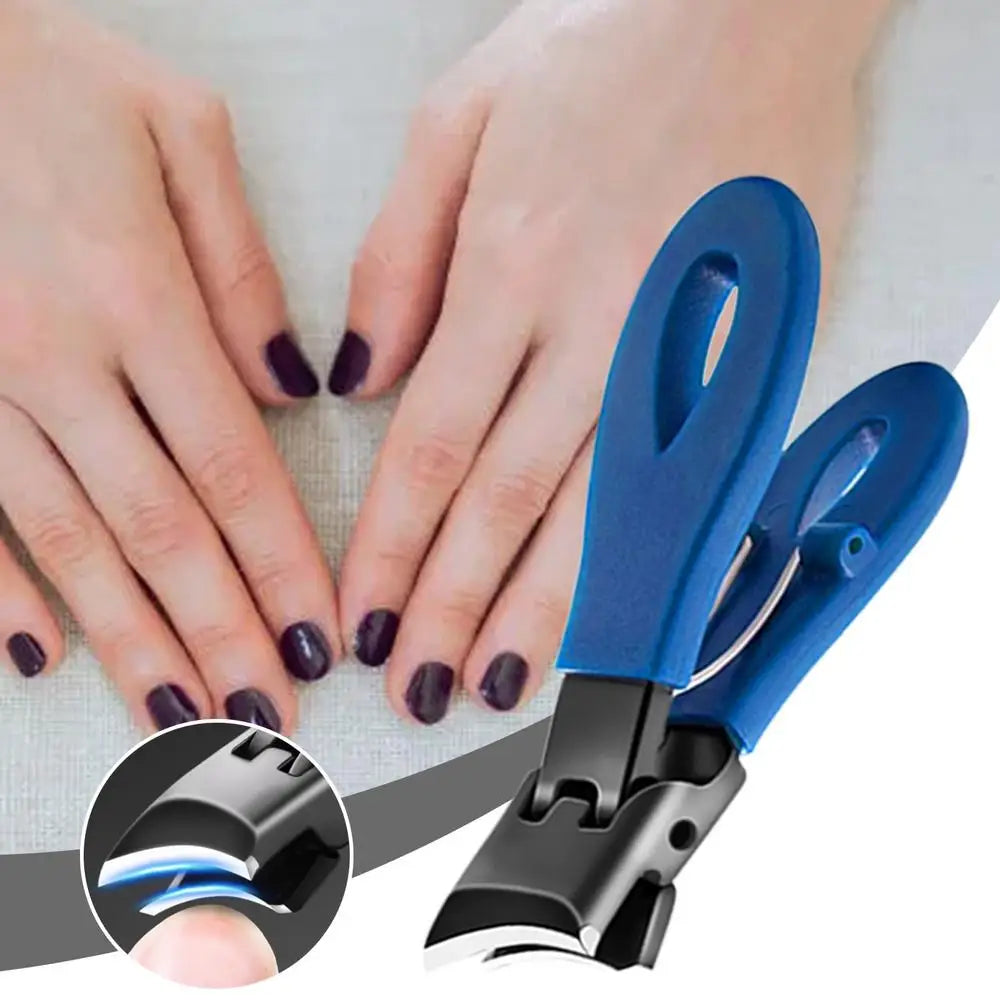 Slanted Nail Clippers Wide Jaw Opening Anti-Splash Slanted Nail Clippers Study Travel Slanted Toenail Trimmer for Men Women