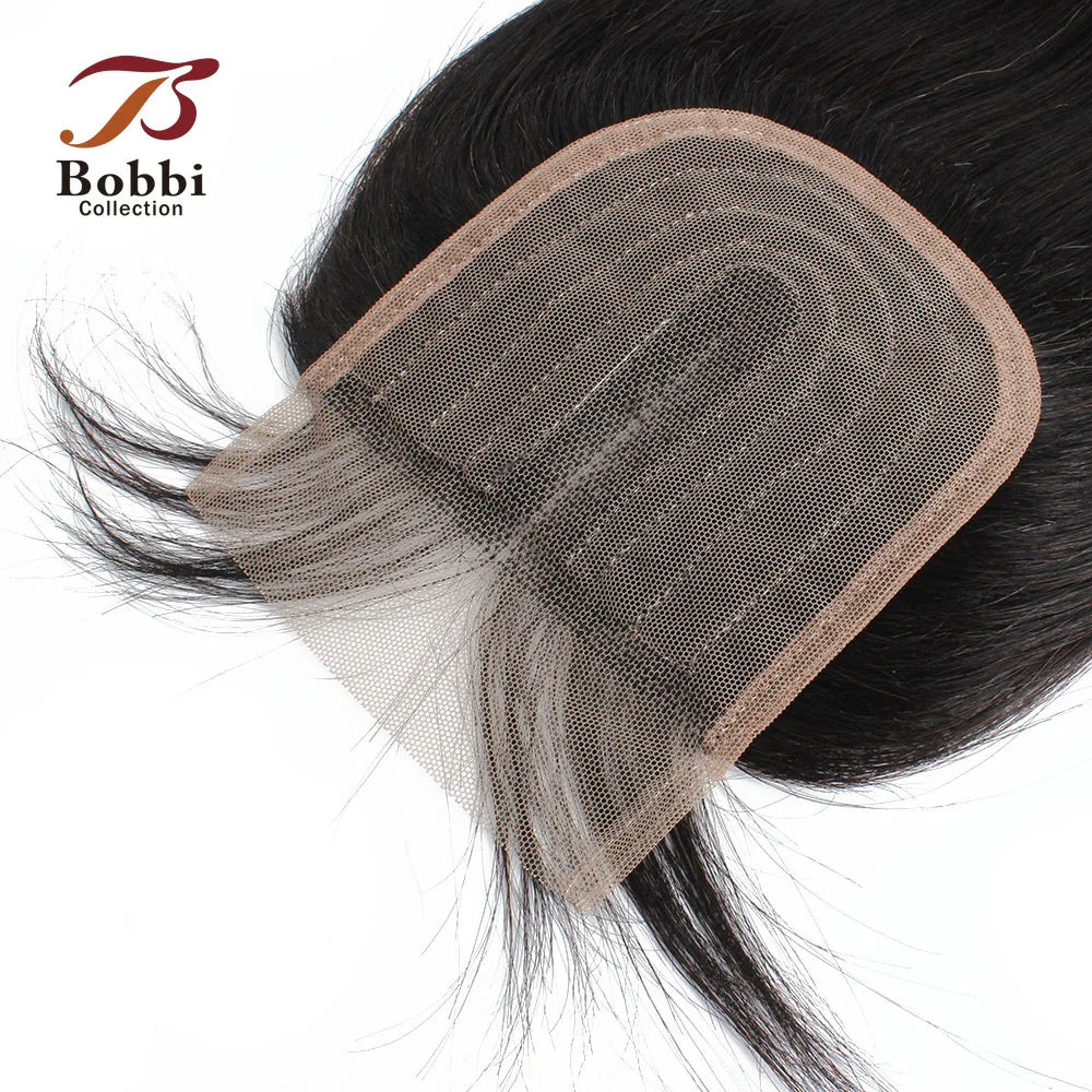 Body Wave 4x1 T Lace Closure Middle Part Transparent Lace Black Brown Honey Blonde Indian Remy Human Hair Bobbi Collection