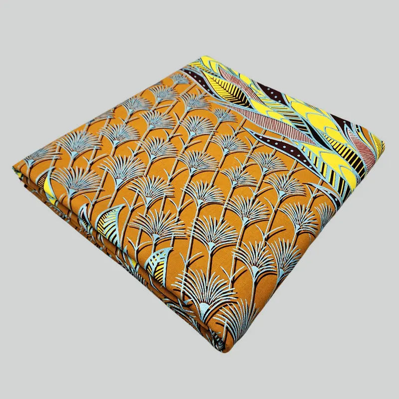 100% cotton wax printed fabric, printing with golden pearl powder, DIY making and sewing clothes, dress, shoes and bag