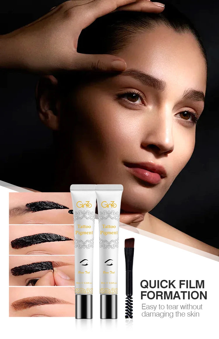 3 Days Peel-off Eyebrow Tint Waterproof Brow Tattoo Dyeing Gel Long-lasting Eyebrows Makeup Cosmetic Tool