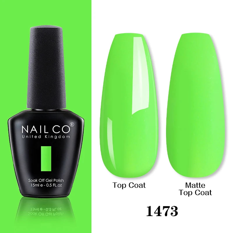 NAILCO 15ML Top coat Base coat Gel nail polish nails art Semi Permanent Lacquer Varnish Hybrid nail supplies for professionals