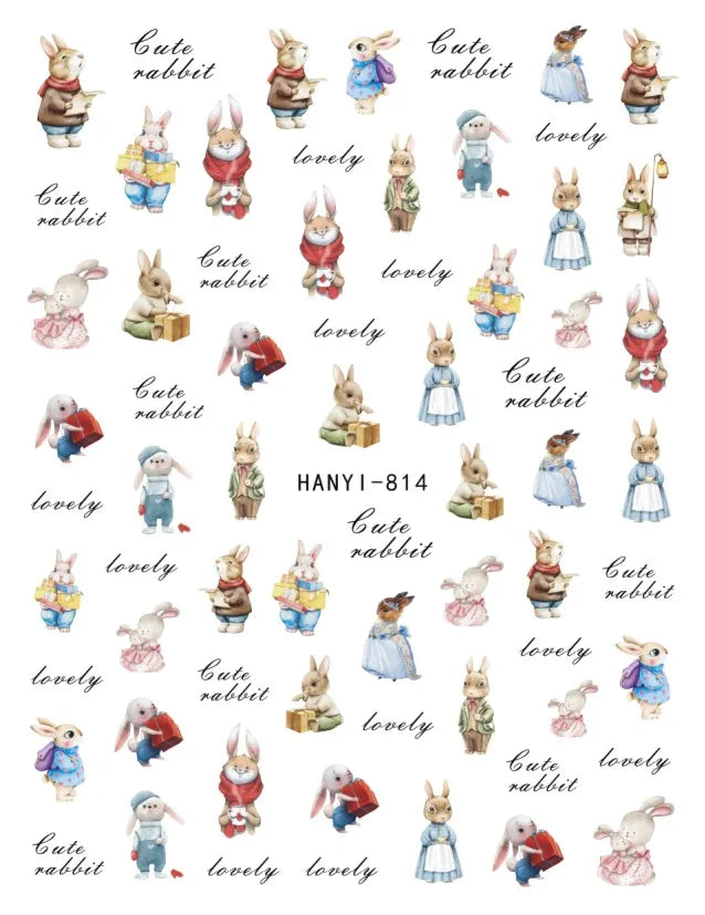 3d Pink Hearts Balloon Valentine Day Love Letters Nail Art Stickers Adhesive Sliders Nail Decals Decoration Manicure Accessories