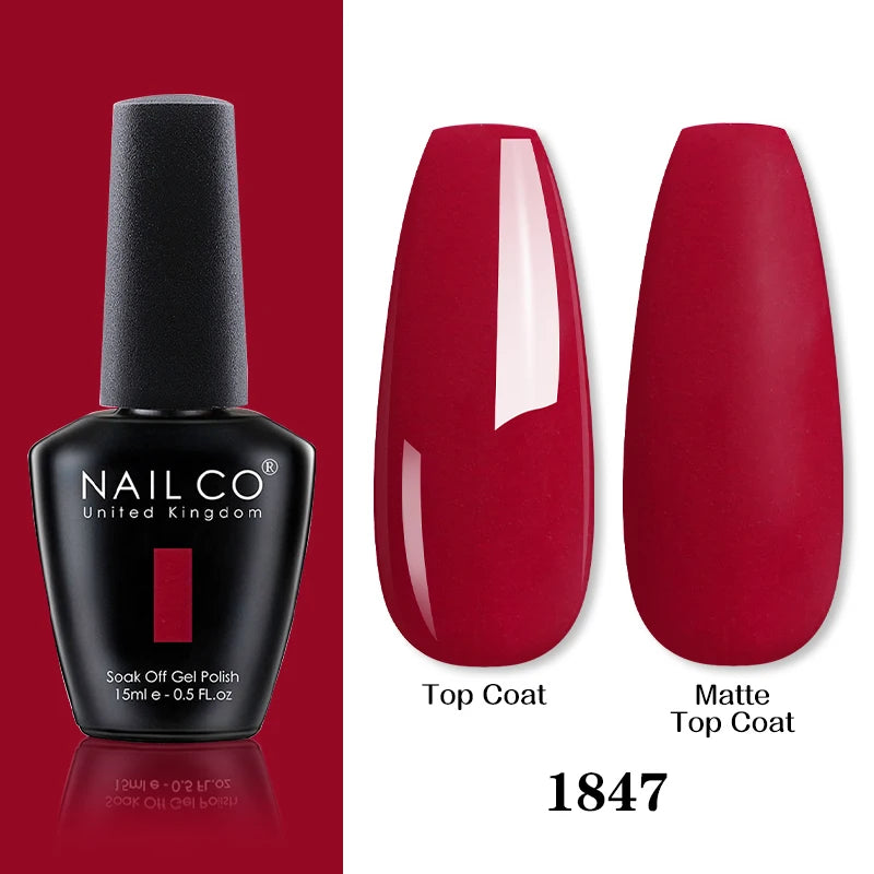 NAILCO 15ML Top coat Base coat Gel nail polish nails art Semi Permanent Lacquer Varnish Hybrid nail supplies for professionals