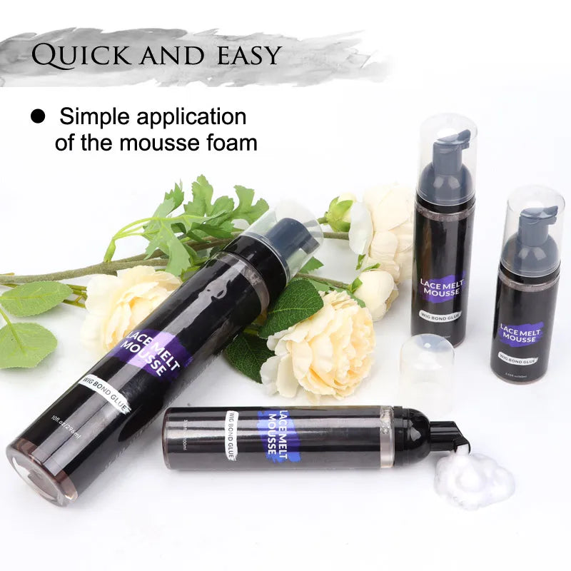 Lace Bond Glue Lace Melt Mousse 40ml-100ml Extreme Firm Hold Lace Melted Foam Glueless Wigs Install Lace Melting Foam Mousse