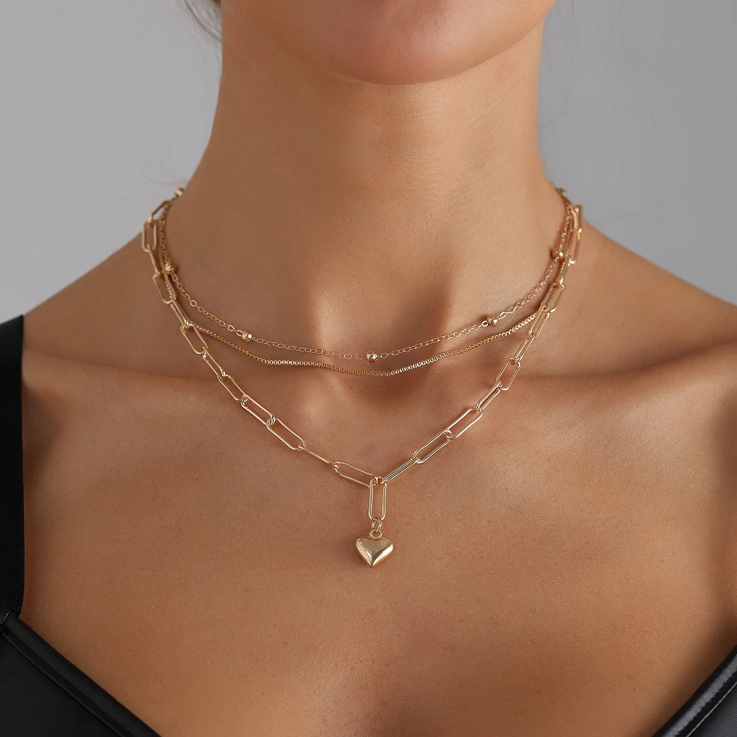 Geometric Multi Star Charm Necklace Women's Luxury Fashion Spicy Girl Style Jewelry Accessories