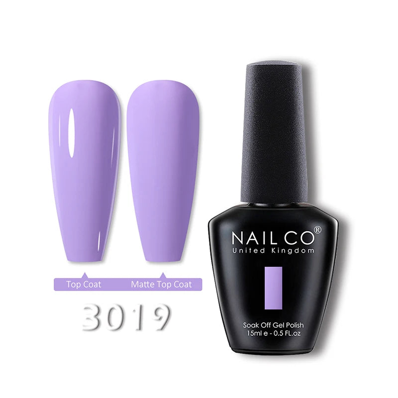 NAILCO 15ml Translucent Gel Nail Polish Semi-permanent Enamels Varnish For UV Nails Art Hybrid LED Nail Gel Transparent Manicure