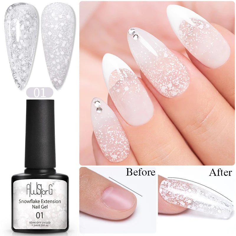 7.5ml Red Glitter Gel Nail Polish Crystal Semi Permanent Soak Off UV Gel Varnish Nail Art Manicure Base Matte Top Coat Vernis