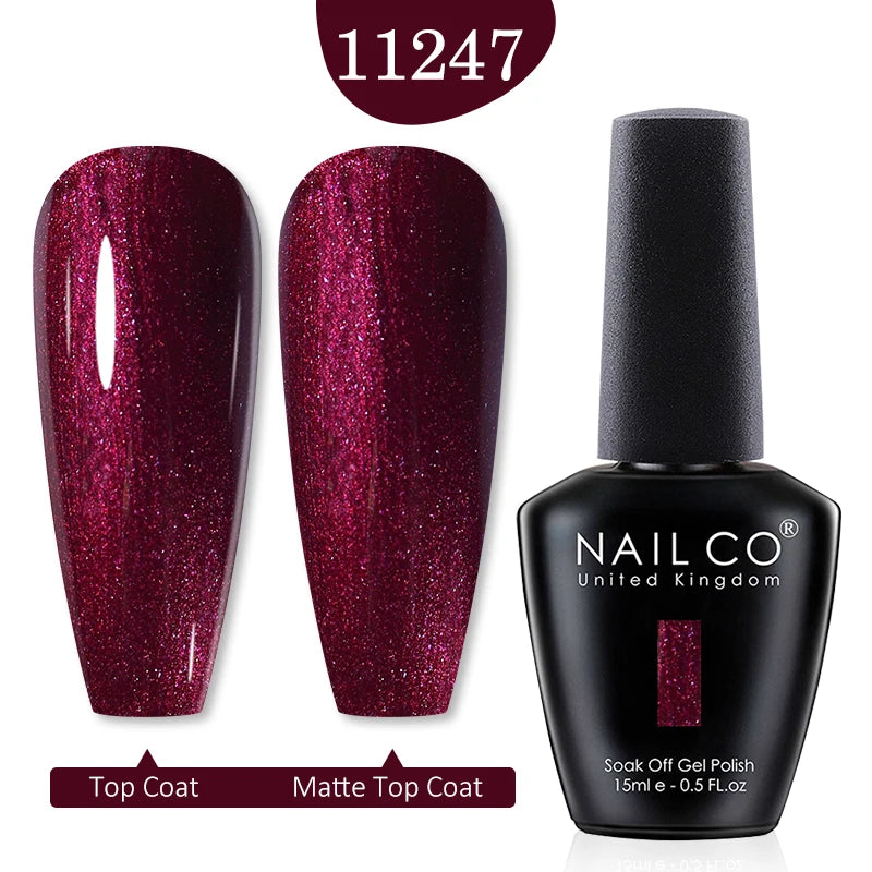 NAILCO Red Colors Series 15ML Nail Gel Polish Nail Supplies Semi Permanent For Nail  Art Manicure Soak Off LED UV Hybrid Varnish