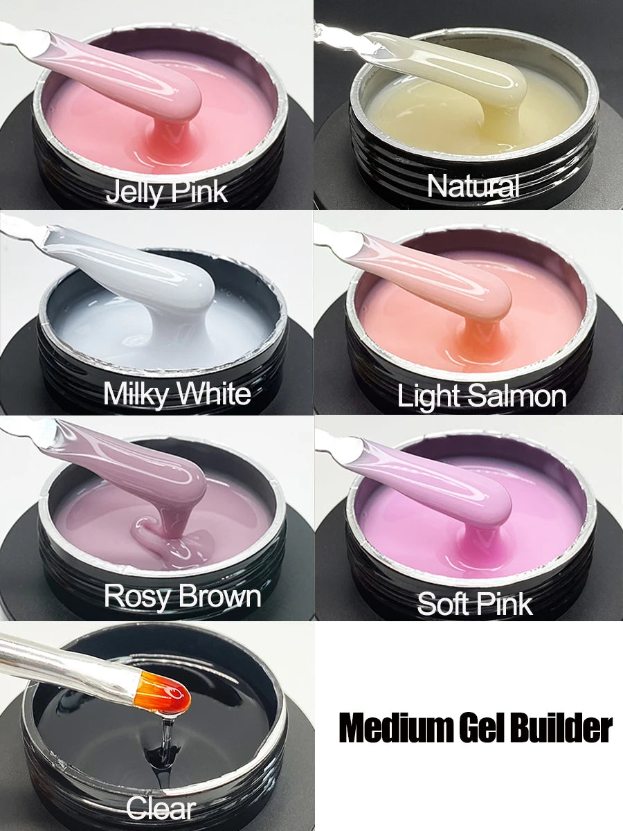 Jillnails 50ml Self Leveling Builder Nail Gel Medium Gel for Nails Extension Building