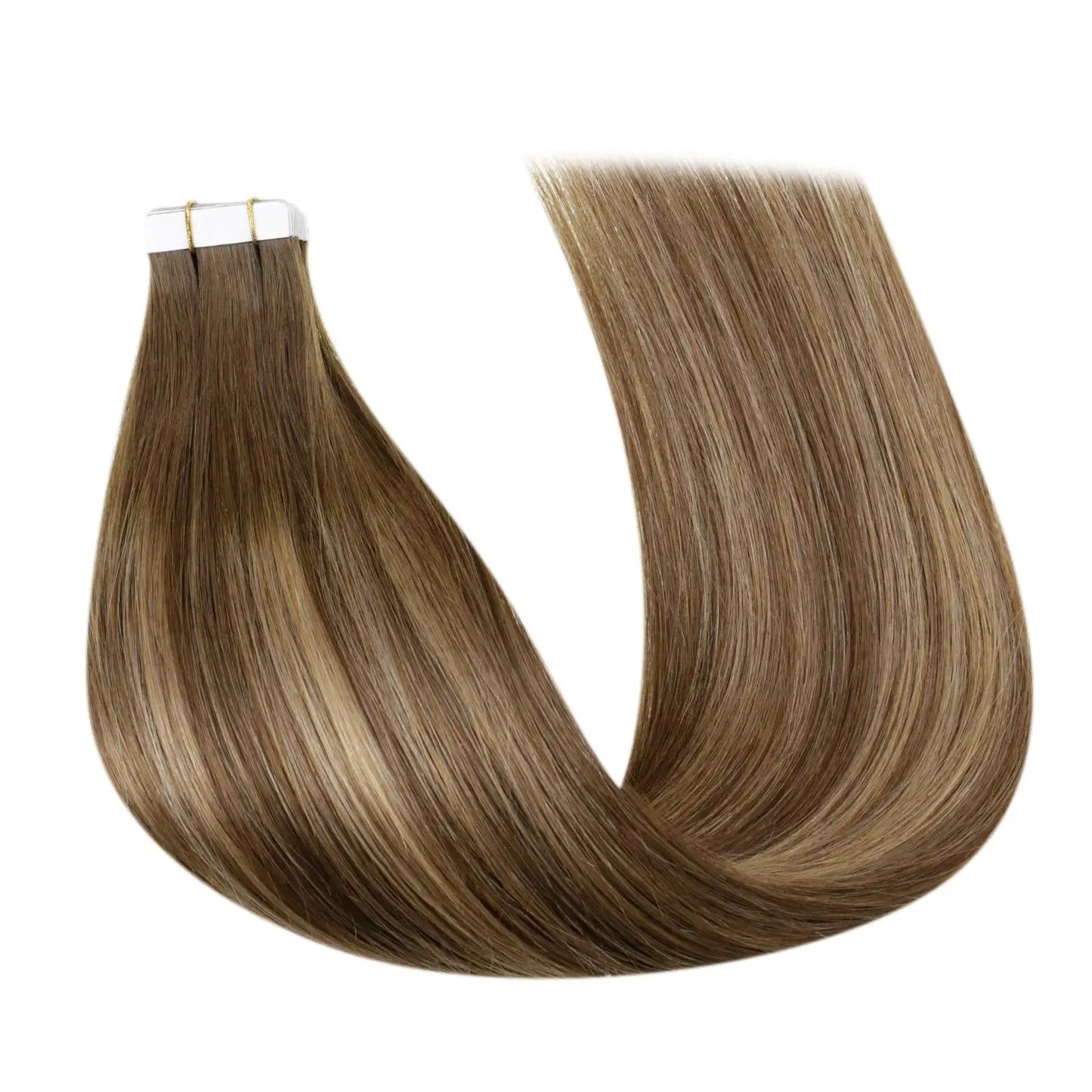 Laavoo Remy Tape in Hair Extensions 100% Real Human Hair Straight Natural 12-24inch 20pcs&40pcs Double Sided PU Skin Weft Hair