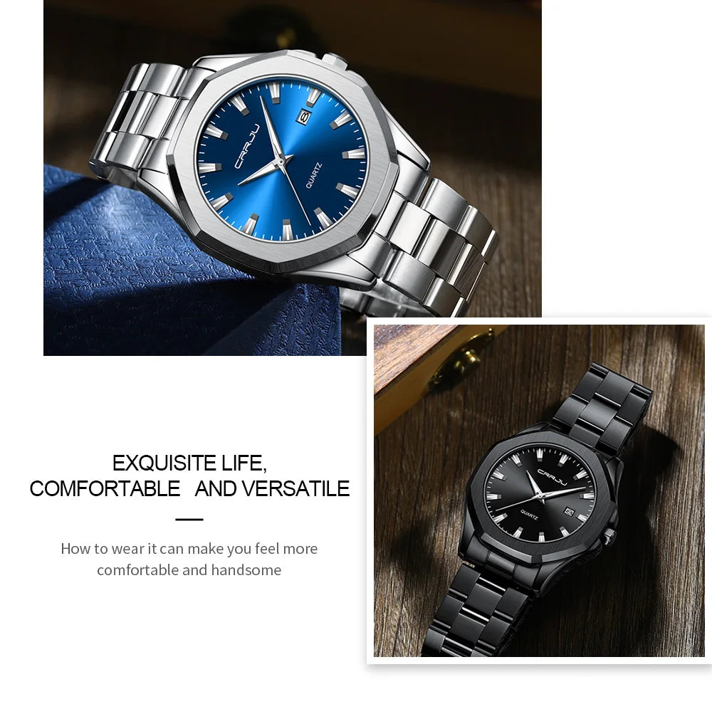 Watches for Men Classic with Date Business Dress Luxury Waterproof Luminous Mens Wrist Watch Analog Stainless Steel Men Watch