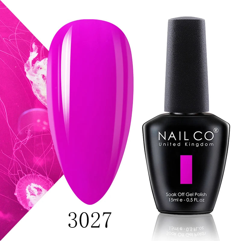 NAILCO 15ml Blue Gel Polish UV Gel Polish Varnish Hybrid DIY Nails For DIY Manicure Semi Permanent Soak Off LED Gel Nail Polish