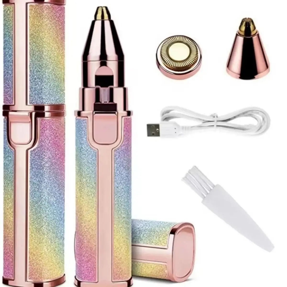 Facial Hair Removal for Women, Mini Hair Remover, Electric Razor Shaver Portable Bikini Epilator for Lips, Chin, Armpit, Peach