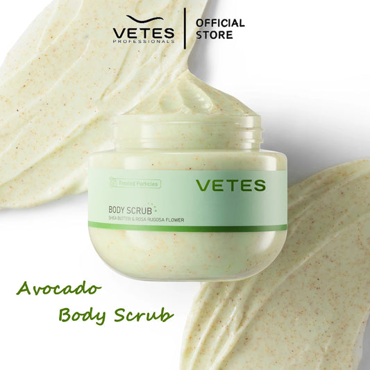 VETES Remove Dead Skin Body Scrub 250g Exfoliant Gentle No Irritation Scrub Cream Moisturizing Hydrating Deep Cleans Body Care