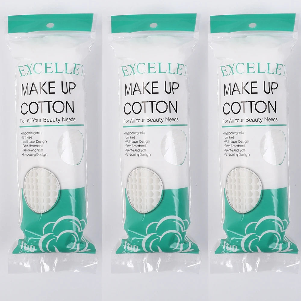 100/200/300/500Pcs/Pack Cotton Rounds Cosmetic Cotton Pads Round Ultra Soft  for Makeup Removal Skin Care Facial Cleaning