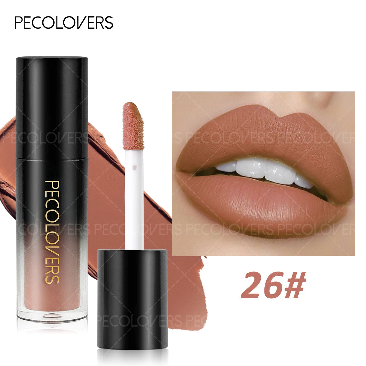 Christmas 1PC Matte Velvet Liquid Lipstick - Non-Sticky Waterproof, Ideal Gift