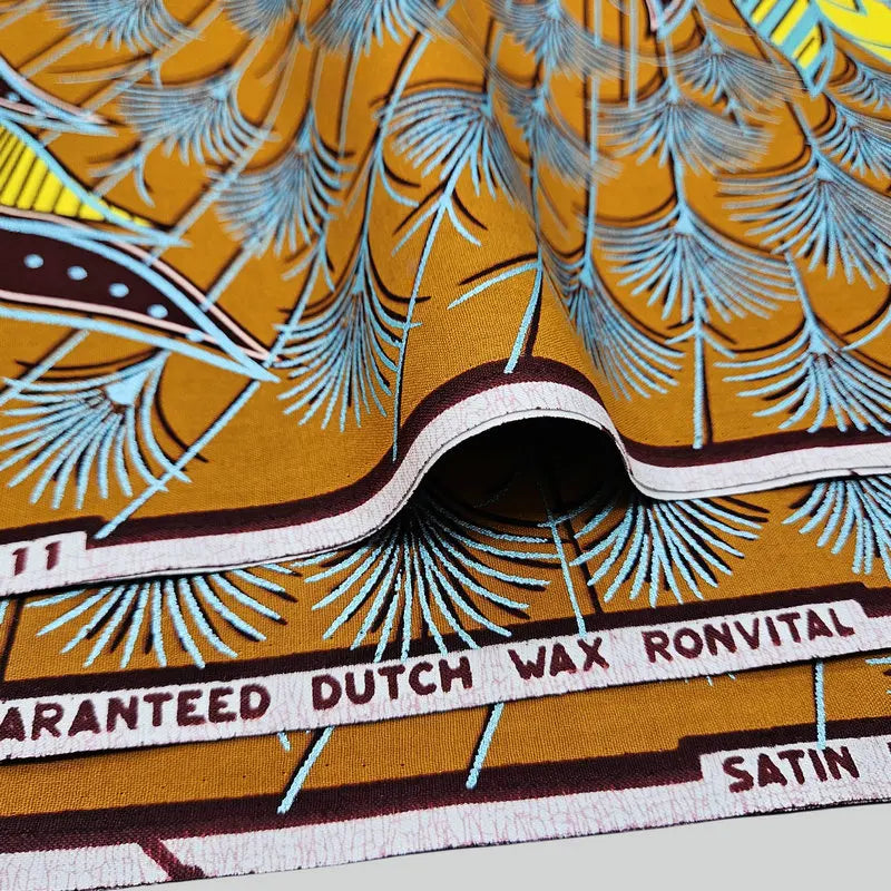 100% cotton wax printed fabric, printing with golden pearl powder, DIY making and sewing clothes, dress, shoes and bag