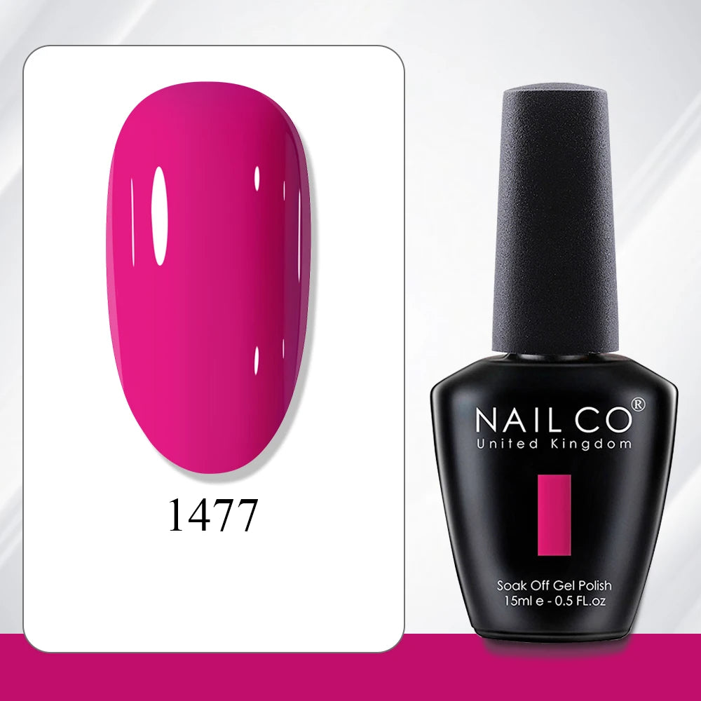 NAILCO 15ml Gel Polish Hema TPO Free Nail Art Semi Permanent UV Varnish Gel Manicure Top Coat Hybrid Gel Glue Nails Supply Ongle