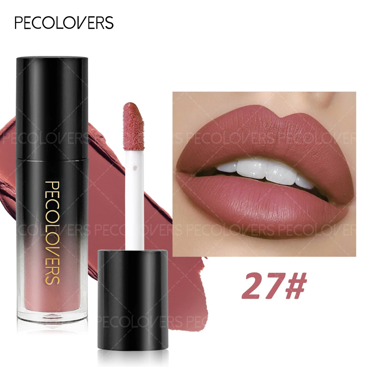 Christmas 1PC Matte Velvet Liquid Lipstick - Non-Sticky Waterproof, Ideal Gift