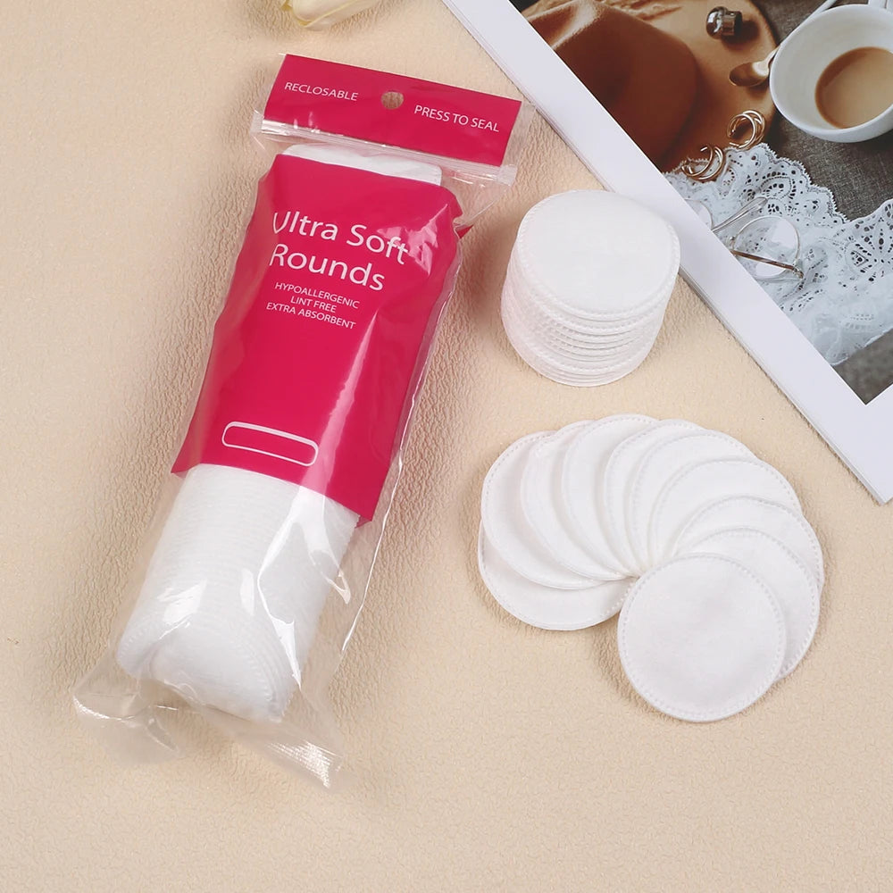 100/200/300/500Pcs/Pack Cotton Rounds Cosmetic Cotton Pads Round Ultra Soft  for Makeup Removal Skin Care Facial Cleaning