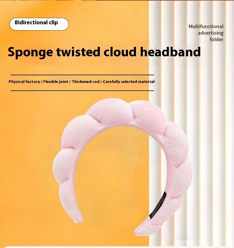 3 Piece Luxury Fiber Spa Headband and Wristband Set - Soft and Comfortable - Face Wash, Makeup Women's Hair Accessories Set