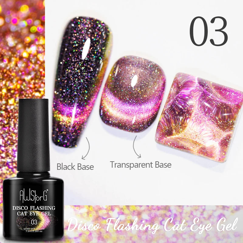 7.5ml Red Glitter Gel Nail Polish Crystal Semi Permanent Soak Off UV Gel Varnish Nail Art Manicure Base Matte Top Coat Vernis