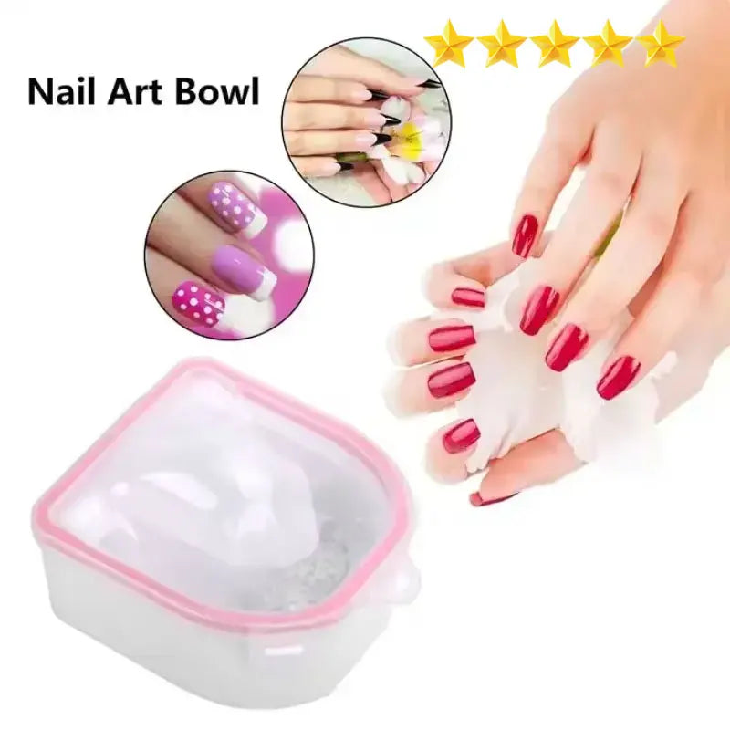【Hot sales】Nail Polish Remover Soak Bowl Nail Art Treatment Health Tools Durable Horny Care Bubble Bowl