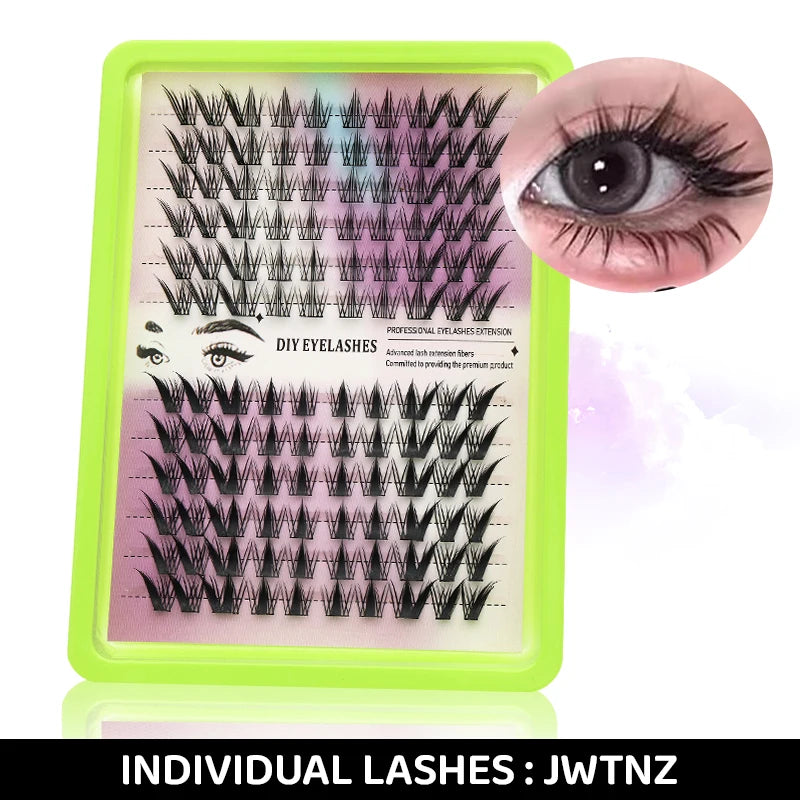 DINGSEN Eyelashes Cluster Soft Individual Lashes Eyelashes Extensions Volume DIY Eyelashes Kit Thick Cluster Eyelash Makeup